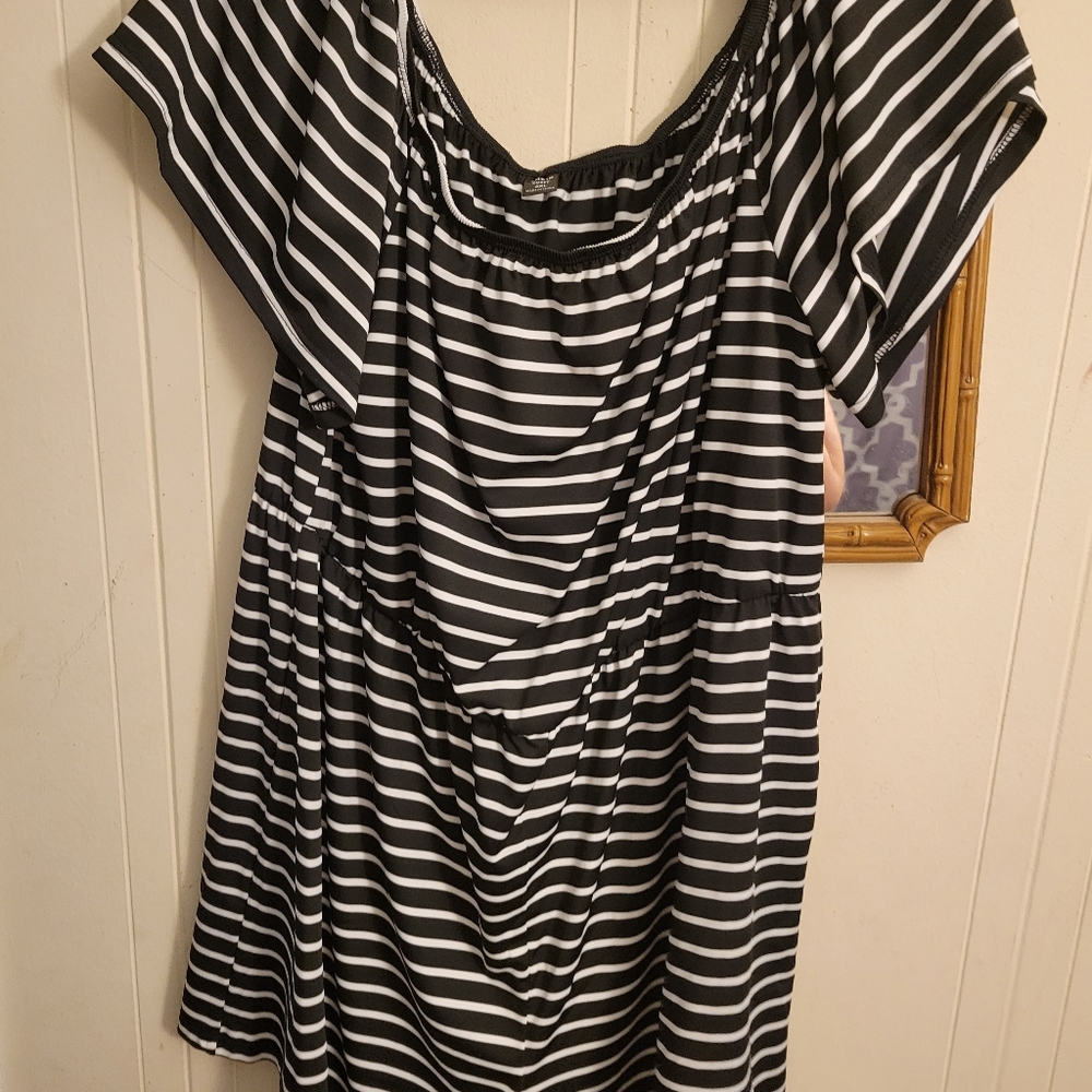 Black and white romper
